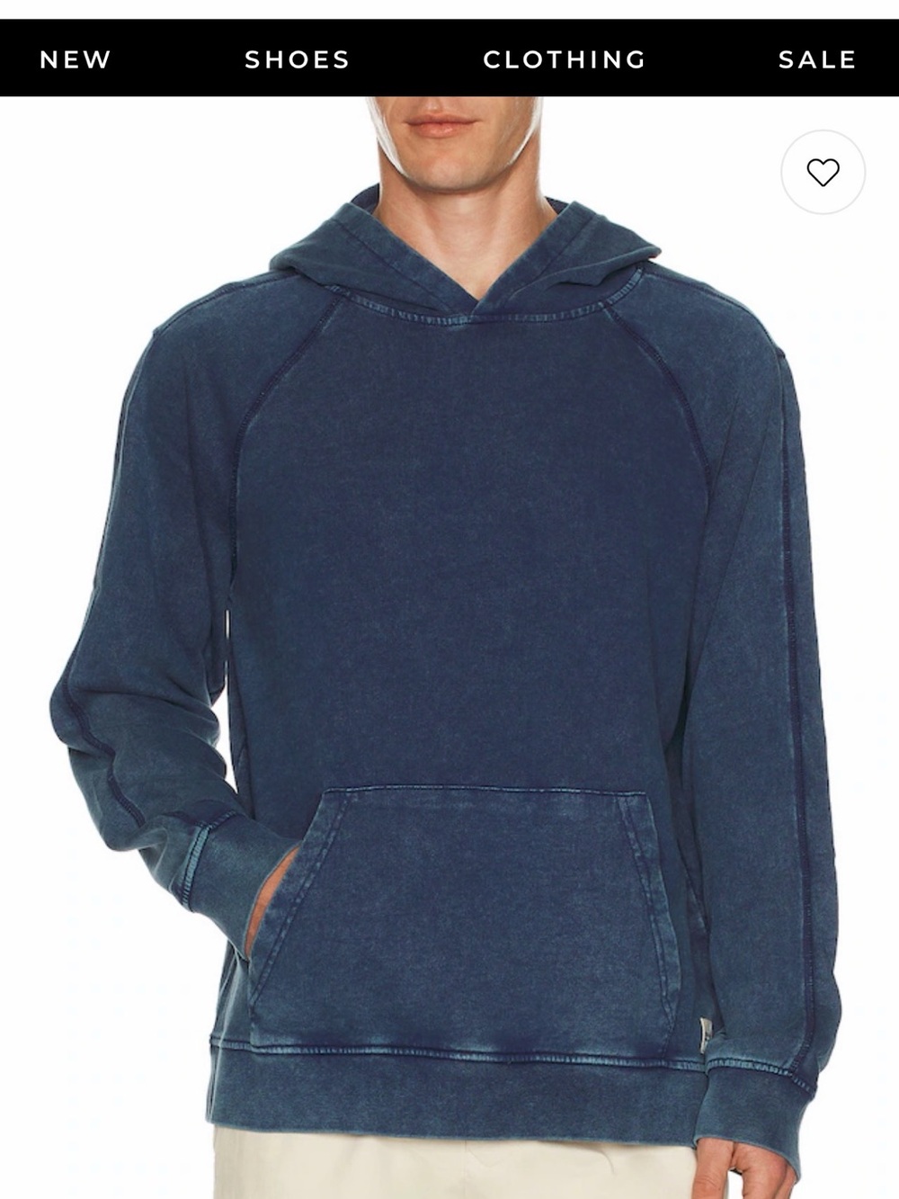 Fair Harbor Men's/Women’s Size Small Soft Navy Organic Cotton Hoodie Sweatshirt